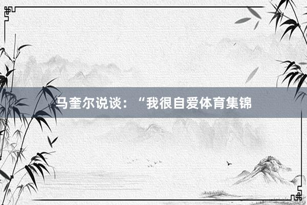 马奎尔说谈：“我很自爱体育集锦