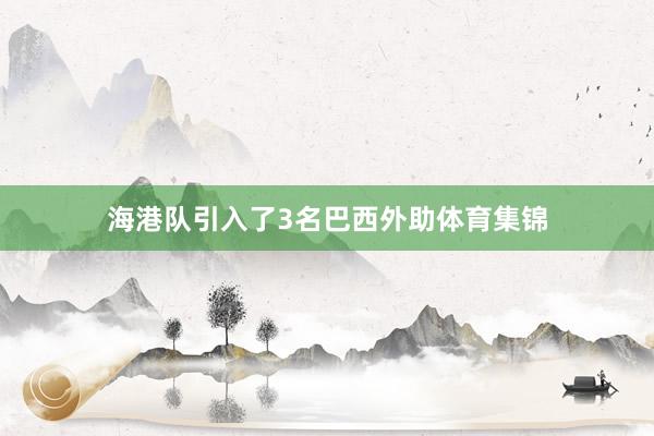 海港队引入了3名巴西外助体育集锦