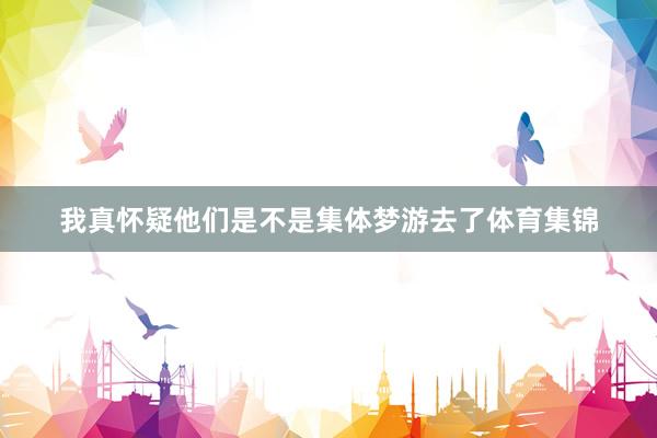 我真怀疑他们是不是集体梦游去了体育集锦