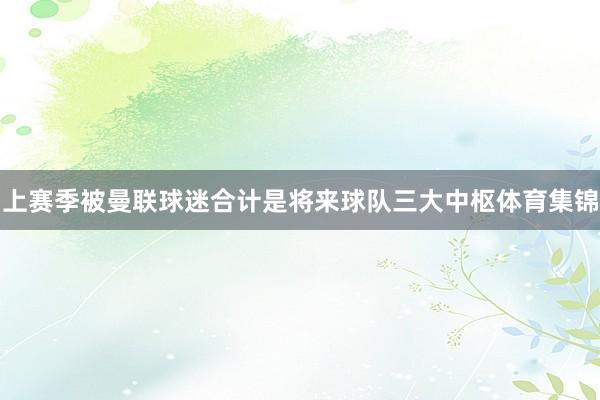 上赛季被曼联球迷合计是将来球队三大中枢体育集锦