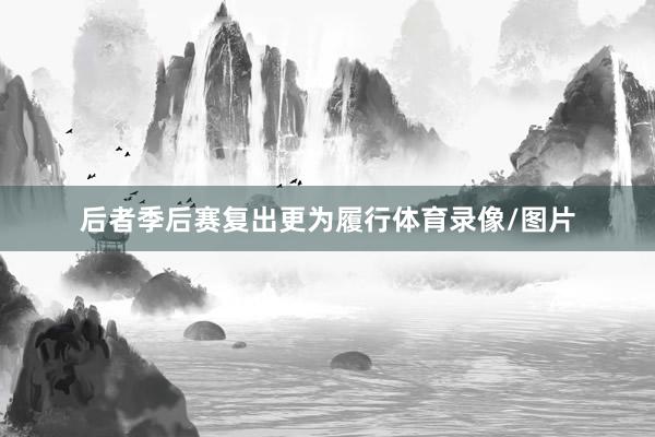 后者季后赛复出更为履行体育录像/图片