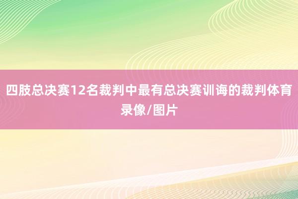 四肢总决赛12名裁判中最有总决赛训诲的裁判体育录像/图片