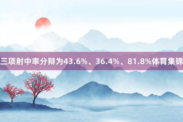 三项射中率分辩为43.6%、36.4%、81.8%体育集锦