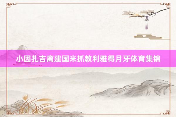小因扎吉离建国米抓教利雅得月牙体育集锦