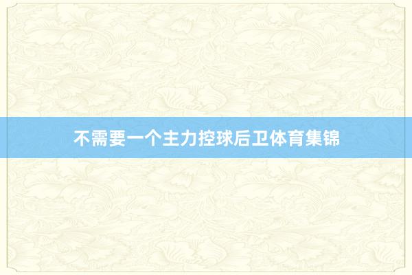 不需要一个主力控球后卫体育集锦