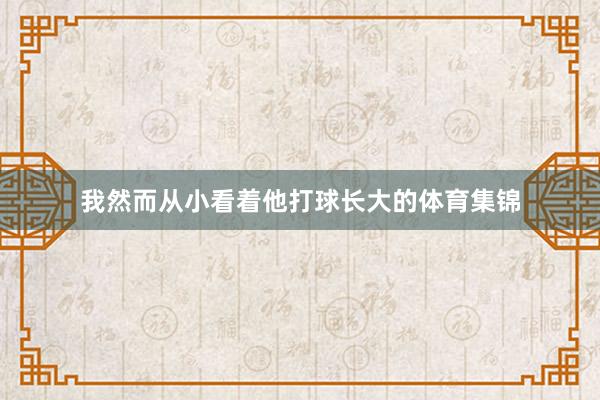 我然而从小看着他打球长大的体育集锦