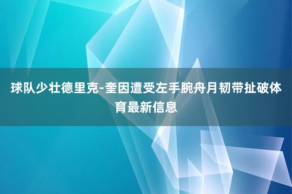球队少壮德里克-奎因遭受左手腕舟月韧带扯破体育最新信息