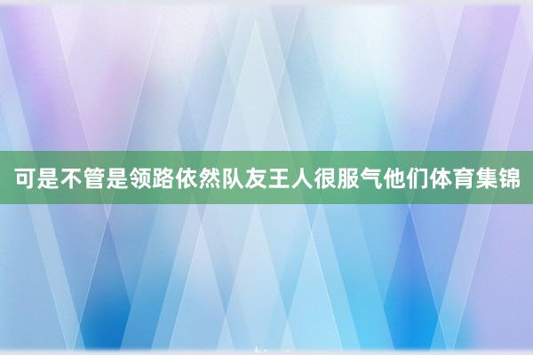可是不管是领路依然队友王人很服气他们体育集锦