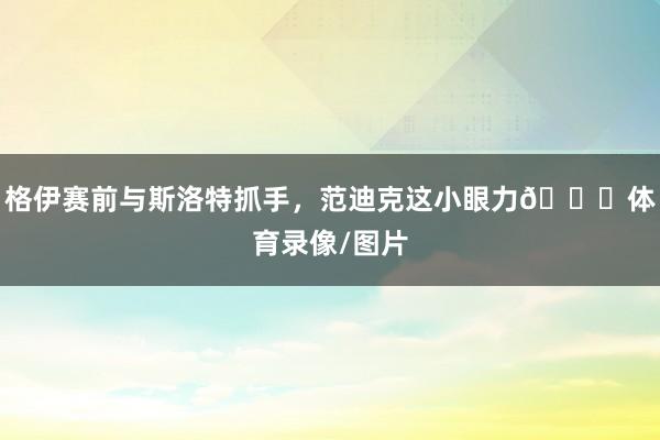格伊赛前与斯洛特抓手，范迪克这小眼力😂体育录像/图片