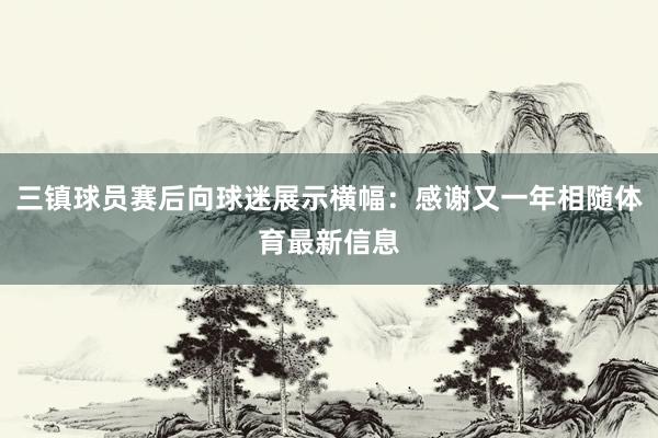三镇球员赛后向球迷展示横幅：感谢又一年相随体育最新信息