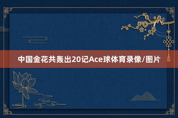 中国金花共轰出20记Ace球体育录像/图片