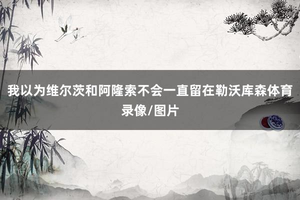 我以为维尔茨和阿隆索不会一直留在勒沃库森体育录像/图片