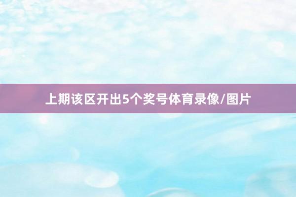 上期该区开出5个奖号体育录像/图片