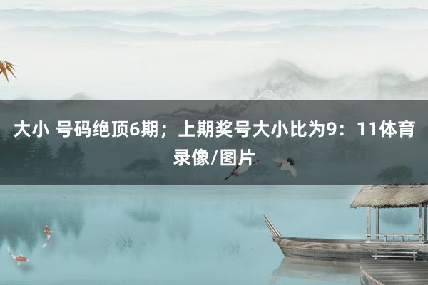 大小 号码绝顶6期；上期奖号大小比为9：11体育录像/图片