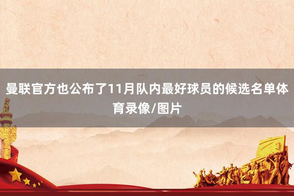 曼联官方也公布了11月队内最好球员的候选名单体育录像/图片