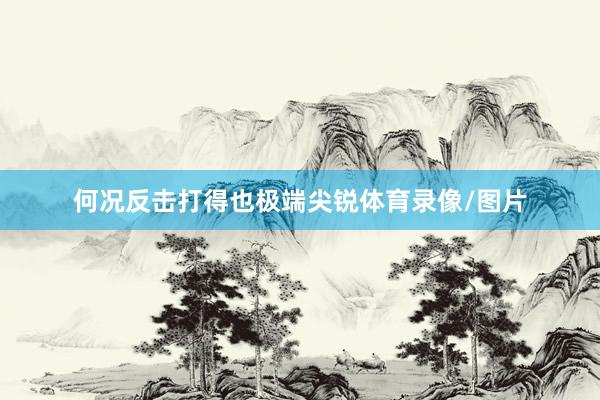 何况反击打得也极端尖锐体育录像/图片