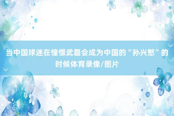 当中国球迷在憧憬武磊会成为中国的“孙兴慜”的时候体育录像/图片