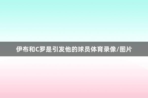 伊布和C罗是引发他的球员体育录像/图片