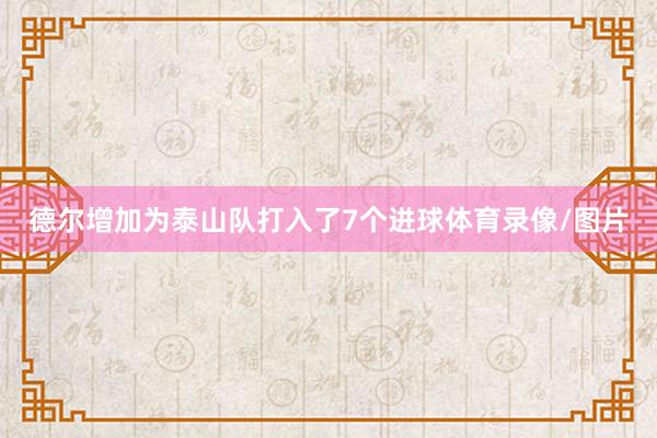 德尔增加为泰山队打入了7个进球体育录像/图片