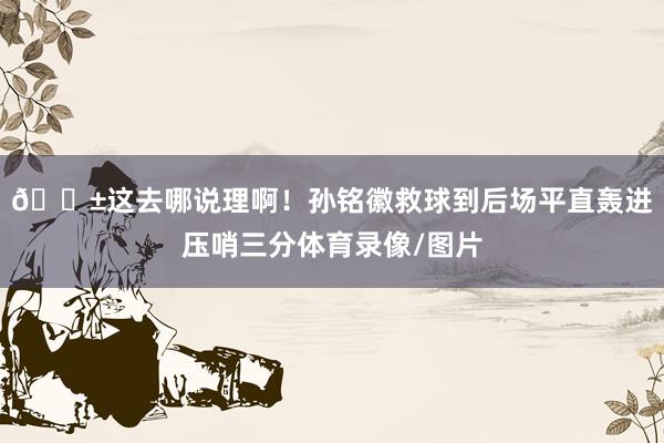 😱这去哪说理啊！孙铭徽救球到后场平直轰进压哨三分体育录像/图片