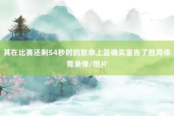 其在比赛还剩54秒时的致命上篮确实宣告了胜局体育录像/图片