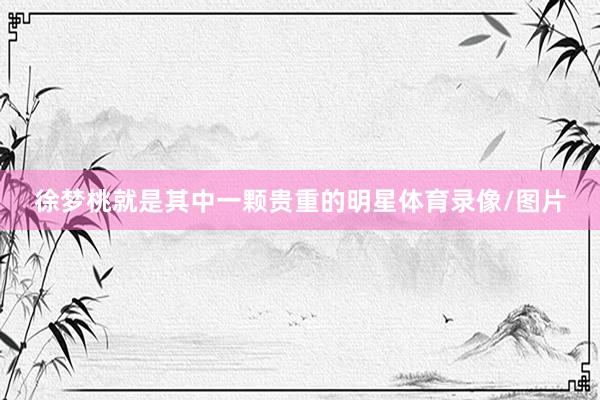 徐梦桃就是其中一颗贵重的明星体育录像/图片
