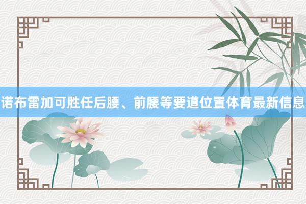 诺布雷加可胜任后腰、前腰等要道位置体育最新信息