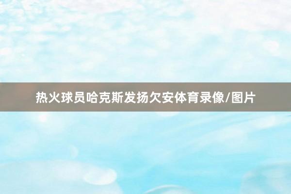 热火球员哈克斯发扬欠安体育录像/图片