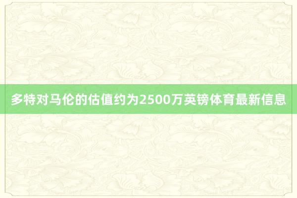 多特对马伦的估值约为2500万英镑体育最新信息